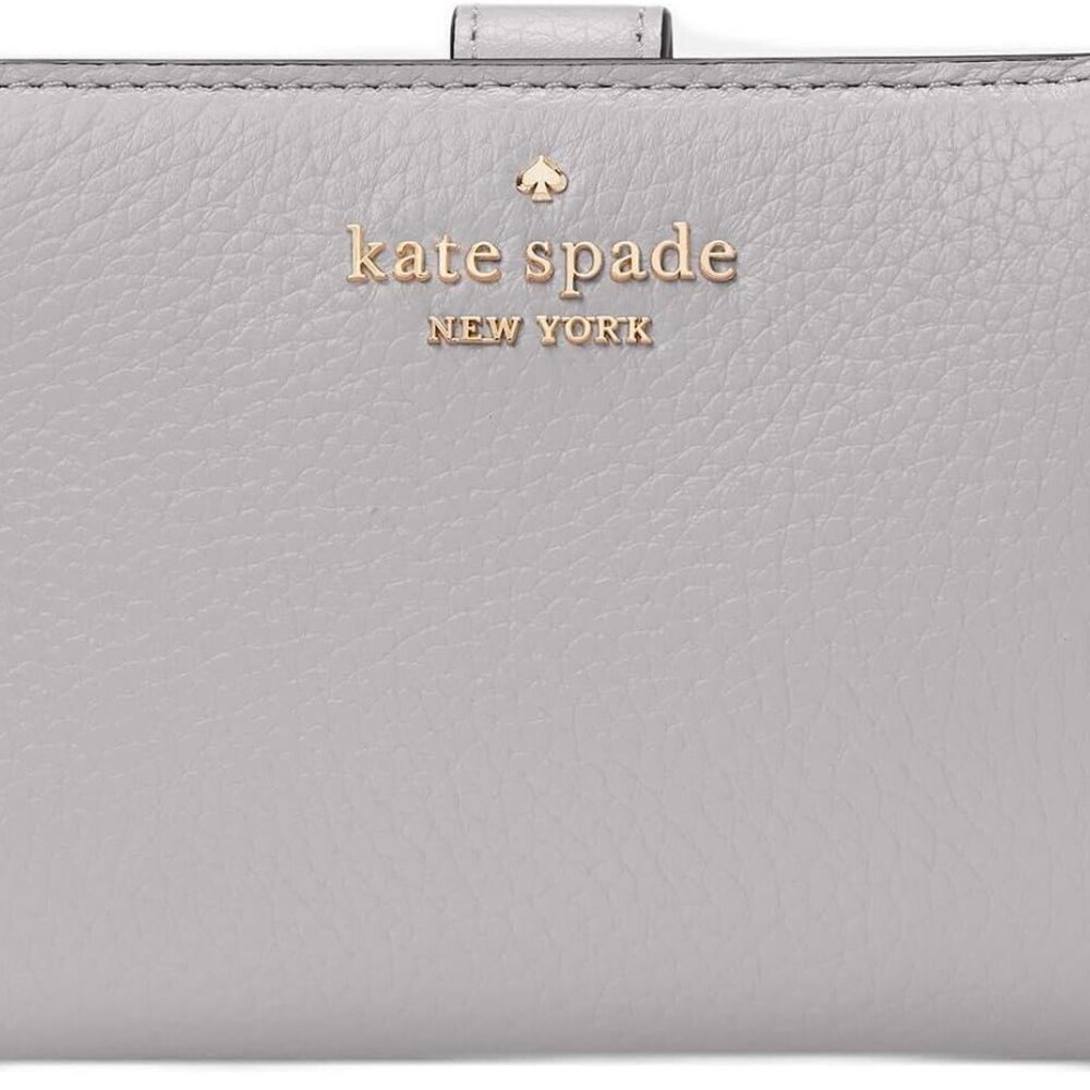Leather Wallet Medium Compact Bifold Snap Closure for Women